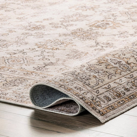 AreaRugs.com Machine Washable Wavaj Nwa1081A Beige Rug - AreaRugs.com - nwa1081a - 812