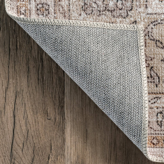 AreaRugs.com Machine Washable Wavaj Nwa1081A Beige Rug.