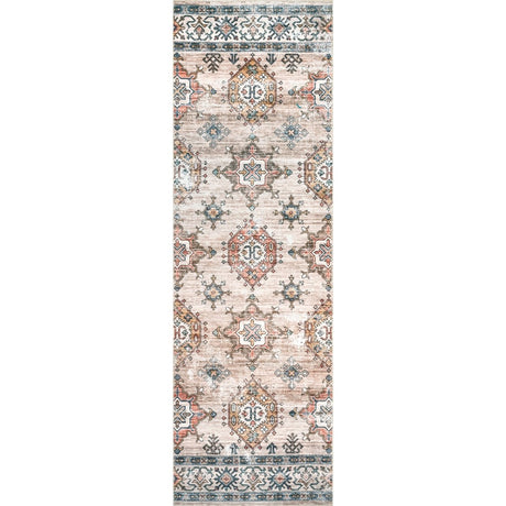 AreaRugs.com Machine Washable Wavaj Nwa1083A Beige Rug - AreaRugs.com - nwa1083a - 610