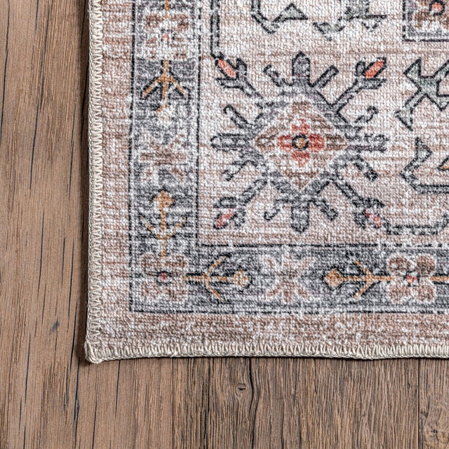 AreaRugs.com Machine Washable Wavaj Nwa1083A Beige Rug.