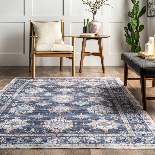 AreaRugs.com Machine Washable Wavaj Nwa1083B Gray Rug.