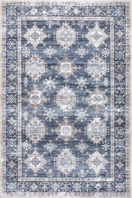 AreaRugs.com Machine Washable Wavaj Nwa1083B Gray Rug - AreaRugs.com - nwa1083b - 610