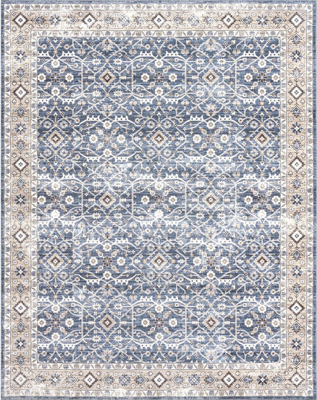 AreaRugs.com Machine Washable Wavaj Nwa1084A Blue Rug - AreaRugs.com - nwa1084a - 812