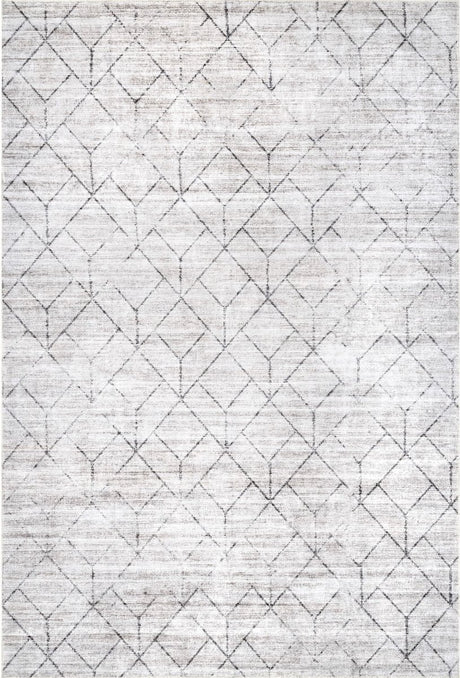 AreaRugs.com Machine Washable Wavaj Nwa1087A Light Gray Rug - AreaRugs.com - nwa1087a - 610