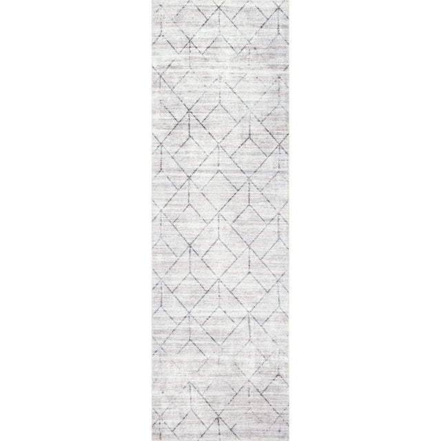 AreaRugs.com Machine Washable Wavaj Nwa1087A Light Gray Rug.