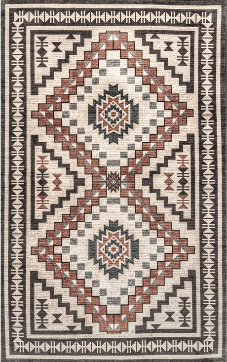 AreaRugs.com Machine Washable Wavaj Nwa1094A Beige Rug - AreaRugs.com - nwa1094a - 610