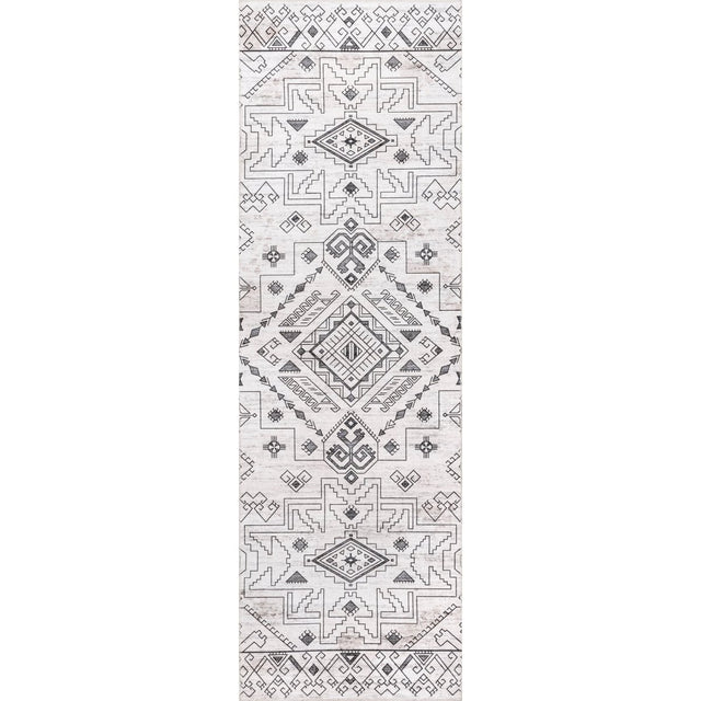 AreaRugs.com Machine Washable Wavaj Nwa1100A Light Gray Rug.