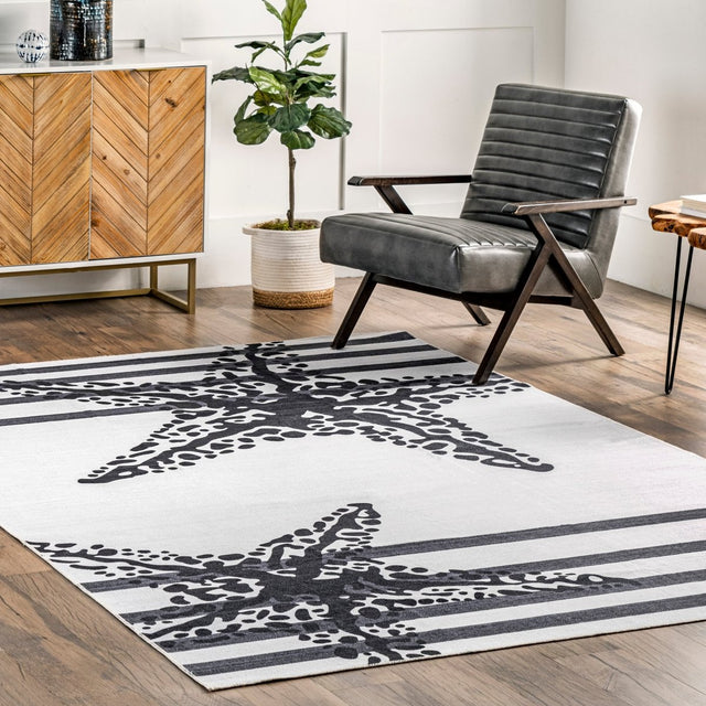 AreaRugs.com Machine Washable Wavaj Nwa1102A Gray Rug.