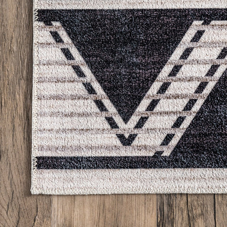 AreaRugs.com Machine Washable Wavaj Nwa1111A Charcoal Rug - AreaRugs.com - nwa1111a - 1016