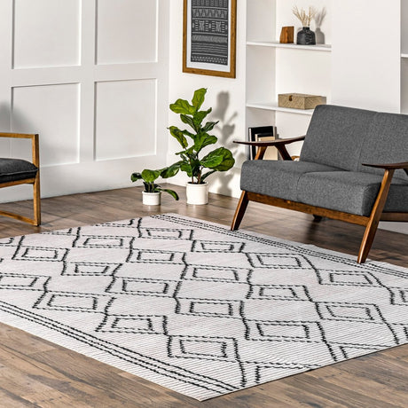 AreaRugs.com Machine Washable Wavaj Nwa1112A Ivory Rug - AreaRugs.com - nwa1112a - 812