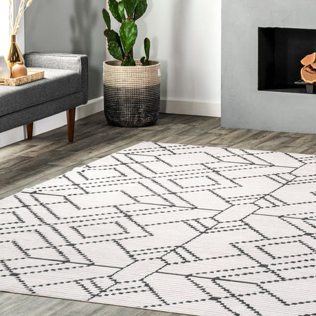 AreaRugs.com Machine Washable Wavaj Nwa1113A Ivory Rug - AreaRugs.com - nwa1113a - 812