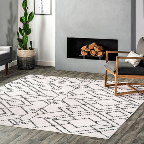 AreaRugs.com Machine Washable Wavaj Nwa1113A Ivory Rug - AreaRugs.com - nwa1113a - 812