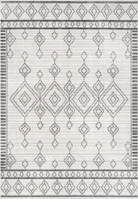 AreaRugs.com Machine Washable Wavaj Nwa1121A Ivory Rug - AreaRugs.com - nwa1121a - 812