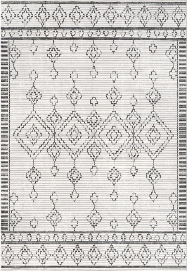 AreaRugs.com Machine Washable Wavaj Nwa1121A Ivory Rug.