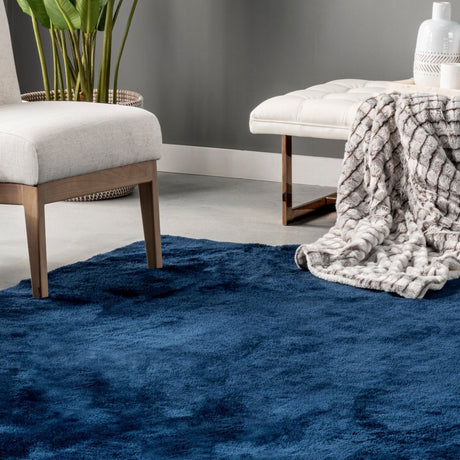 AreaRugs.com Machine Washable Wavaj Nwa1135F Navy Rug - AreaRugs.com - nwa1135f - 406