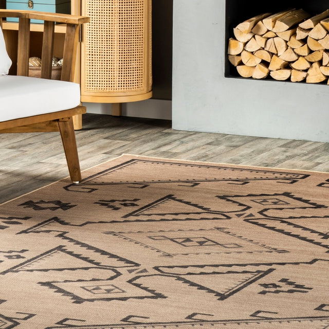 AreaRugs.com Machine Washable Wavaj Nwa1138A Natural Rug.