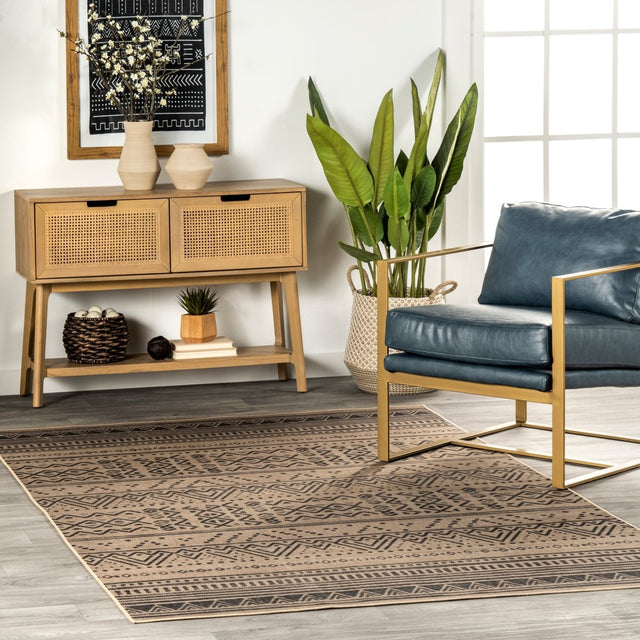 AreaRugs.com Machine Washable Wavaj Nwa1139A Natural Rug.