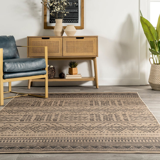 AreaRugs.com Machine Washable Wavaj Nwa1139A Natural Rug.