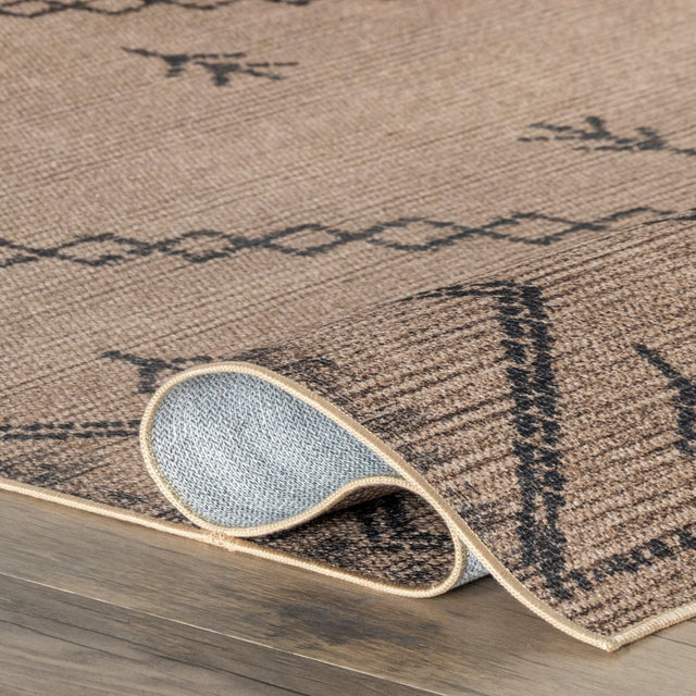 AreaRugs.com Machine Washable Wavaj Nwa1140A Natural Rug.