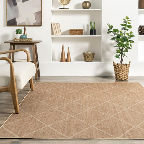 AreaRugs.com Machine Washable Wavaj Nwa1141A Natural Rug - AreaRugs.com - nwa1141a - 812