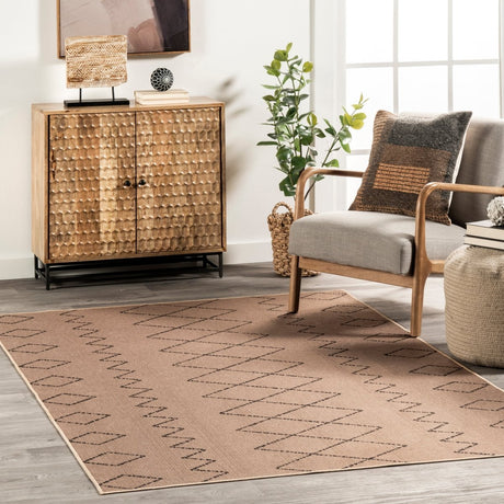 AreaRugs.com Machine Washable Wavaj Nwa1142A Natural Rug - AreaRugs.com - nwa1142a - 812