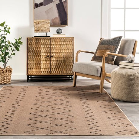 AreaRugs.com Machine Washable Wavaj Nwa1142A Natural Rug - AreaRugs.com - nwa1142a - 812