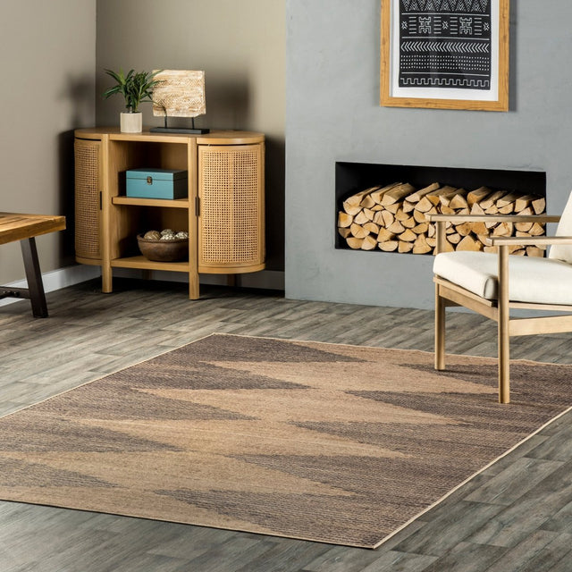 AreaRugs.com Machine Washable Wavaj Nwa1144A Natural Rug.