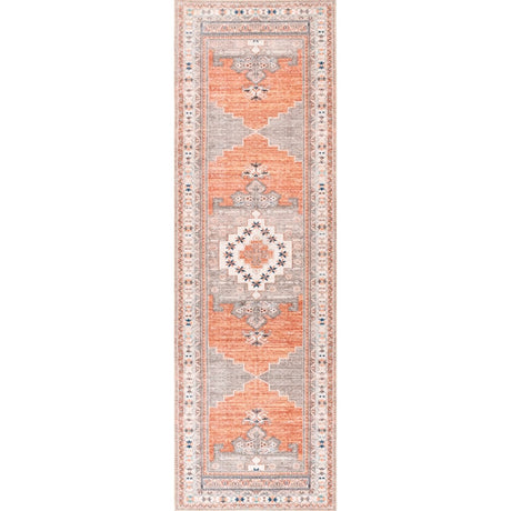 AreaRugs.com Machine Washable Wavaj Nwa1164A Rust Rug - AreaRugs.com - nwa1164a - 812