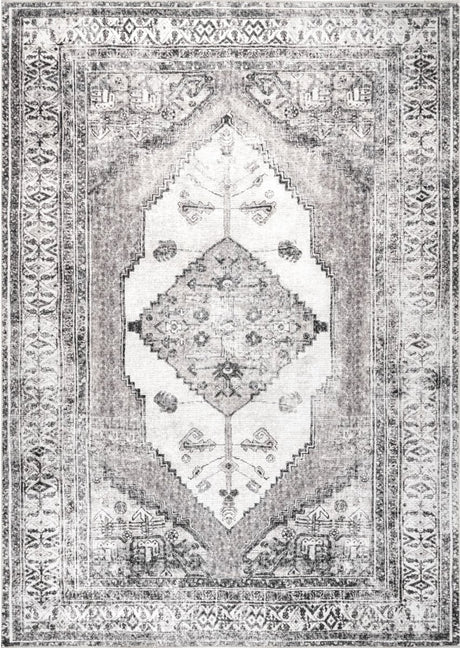 AreaRugs.com Machine Washable Wavaj Nwa1165A Light Gray Rug - AreaRugs.com - nwa1165a - 406