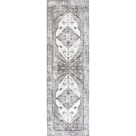 AreaRugs.com Machine Washable Wavaj Nwa1165A Light Gray Rug - AreaRugs.com - nwa1165a - 406