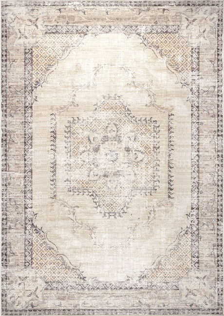 AreaRugs.com Machine Washable Wavaj Nwa1166A Light Gray Rug - AreaRugs.com - nwa1166a - 812