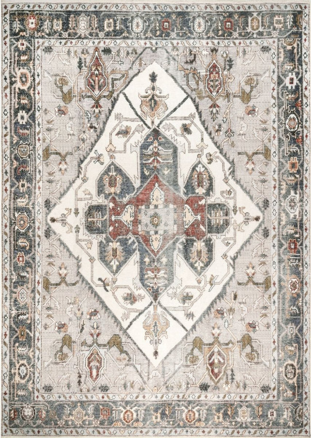 AreaRugs.com Machine Washable Wavaj Nwa1171A Ivory Rug.