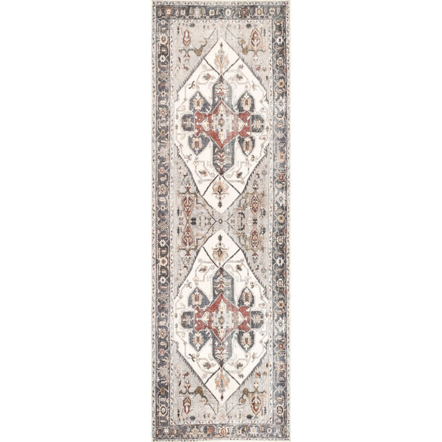 AreaRugs.com Machine Washable Wavaj Nwa1171A Ivory Rug.