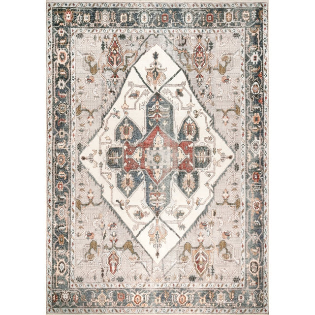 AreaRugs.com Machine Washable Wavaj Nwa1171A Ivory Rug.