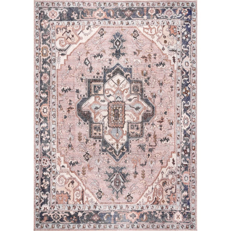 AreaRugs.com Machine Washable Wavaj Nwa1173A Pink Rug - AreaRugs.com - nwa1173a - 406