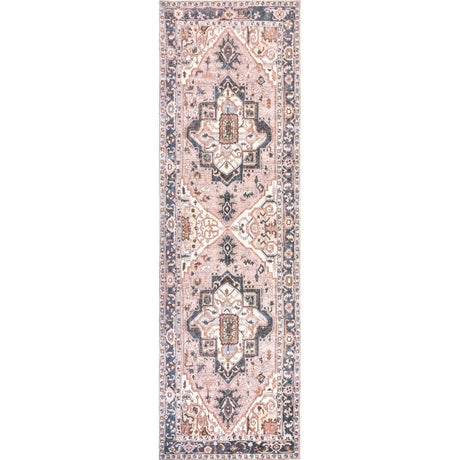 AreaRugs.com Machine Washable Wavaj Nwa1173A Pink Rug - AreaRugs.com - nwa1173a - 406