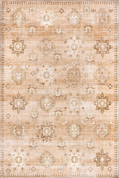 AreaRugs.com Machine Washable Wavaj Nwa1175B Blush Rug - AreaRugs.com - nwa1175b - 1016