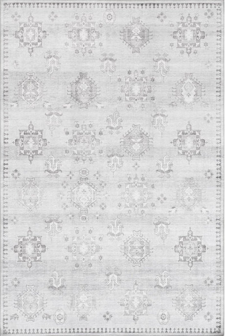 AreaRugs.com Machine Washable Wavaj Nwa1175C Light Gray Rug - AreaRugs.com - nwa1175c - 1016