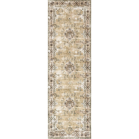 AreaRugs.com Machine Washable Wavaj Nwa1183A Beige Rug - AreaRugs.com - nwa1183a - 610