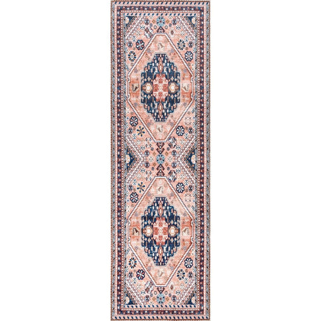 AreaRugs.com Machine Washable Wavaj Nwa1186A Blue Rug - AreaRugs.com - nwa1186a - 610