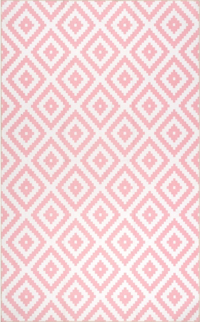 AreaRugs.com Machine Washable Wavaj Nwa1196C Pink Rug.