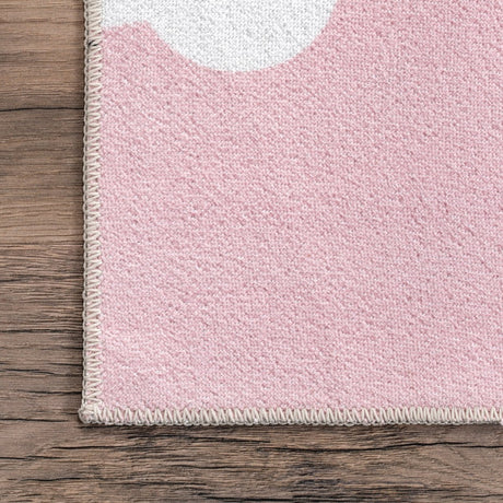 AreaRugs.com Machine Washable Wavaj Nwa1198B Pink Rug - AreaRugs.com - nwa1198b - 610