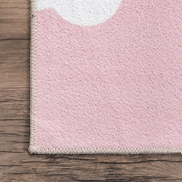 AreaRugs.com Machine Washable Wavaj Nwa1198B Pink Rug.