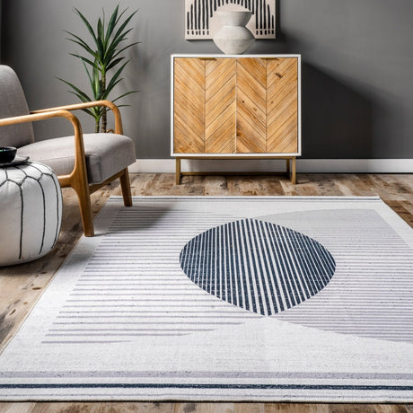 AreaRugs.com Machine Washable Wavaj Nwa1199A Gray Rug - AreaRugs.com - nwa1199a - 812