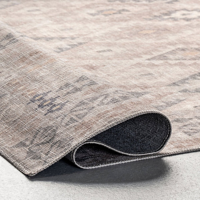 AreaRugs.com Machine Washable Wavaj Nwa1219A Beige Rug.