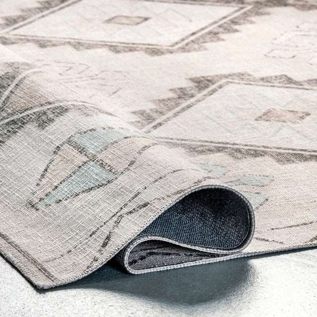 AreaRugs.com Machine Washable Wavaj Nwa1228A Khaki Rug - AreaRugs.com - nwa1228a - 1016