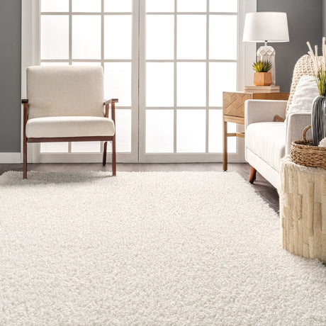 AreaRugs.com Machine Washable Wavaj Nwa1230C White Rug - AreaRugs.com - nwa1230c - 610