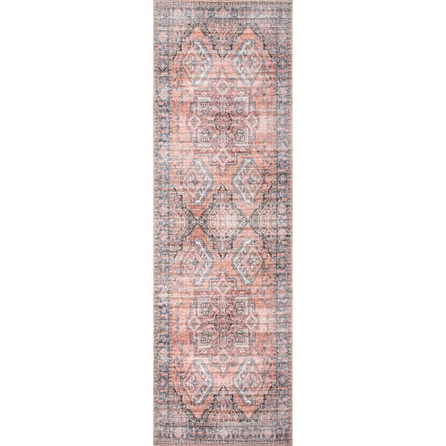 AreaRugs.com Machine Washable Wavaj Nwa1237A Rust Rug.