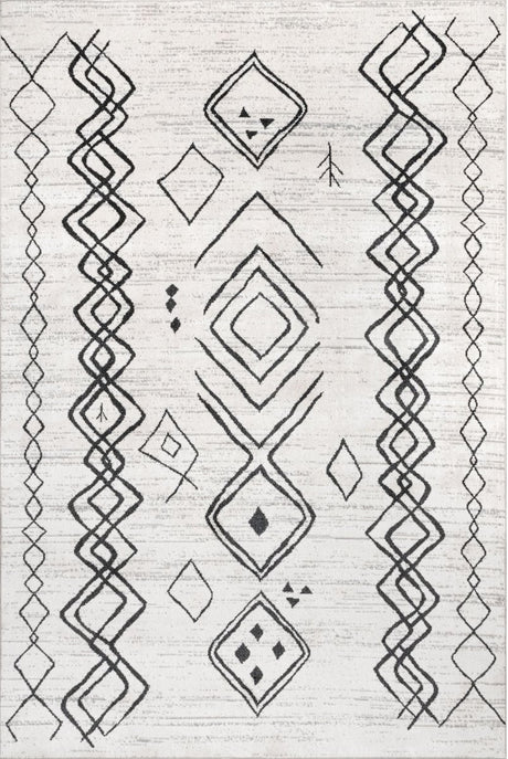 AreaRugs.com Machine Washable Wavaj Nwa1248A Gray Rug - AreaRugs.com - nwa1248a - 610