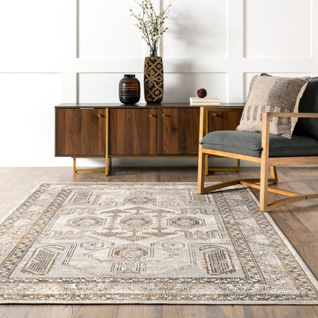 AreaRugs.com Machine Washable Wavaj Nwa1257A Beige Rug - AreaRugs.com - nwa1257a - 1016